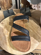 Vegas-02 Braided Wedge Sandal