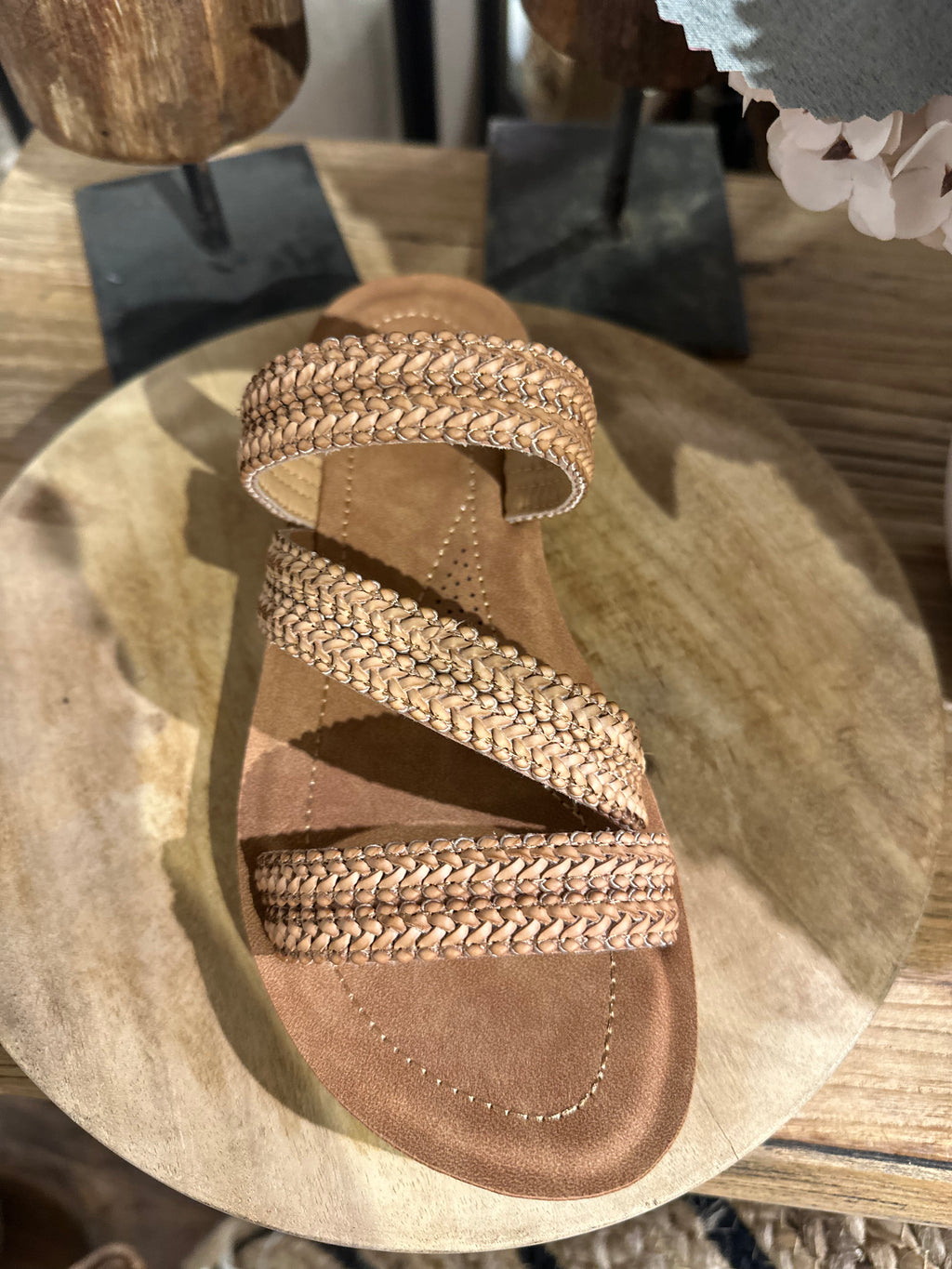 Vegas-02 Braided Wedge Sandal
