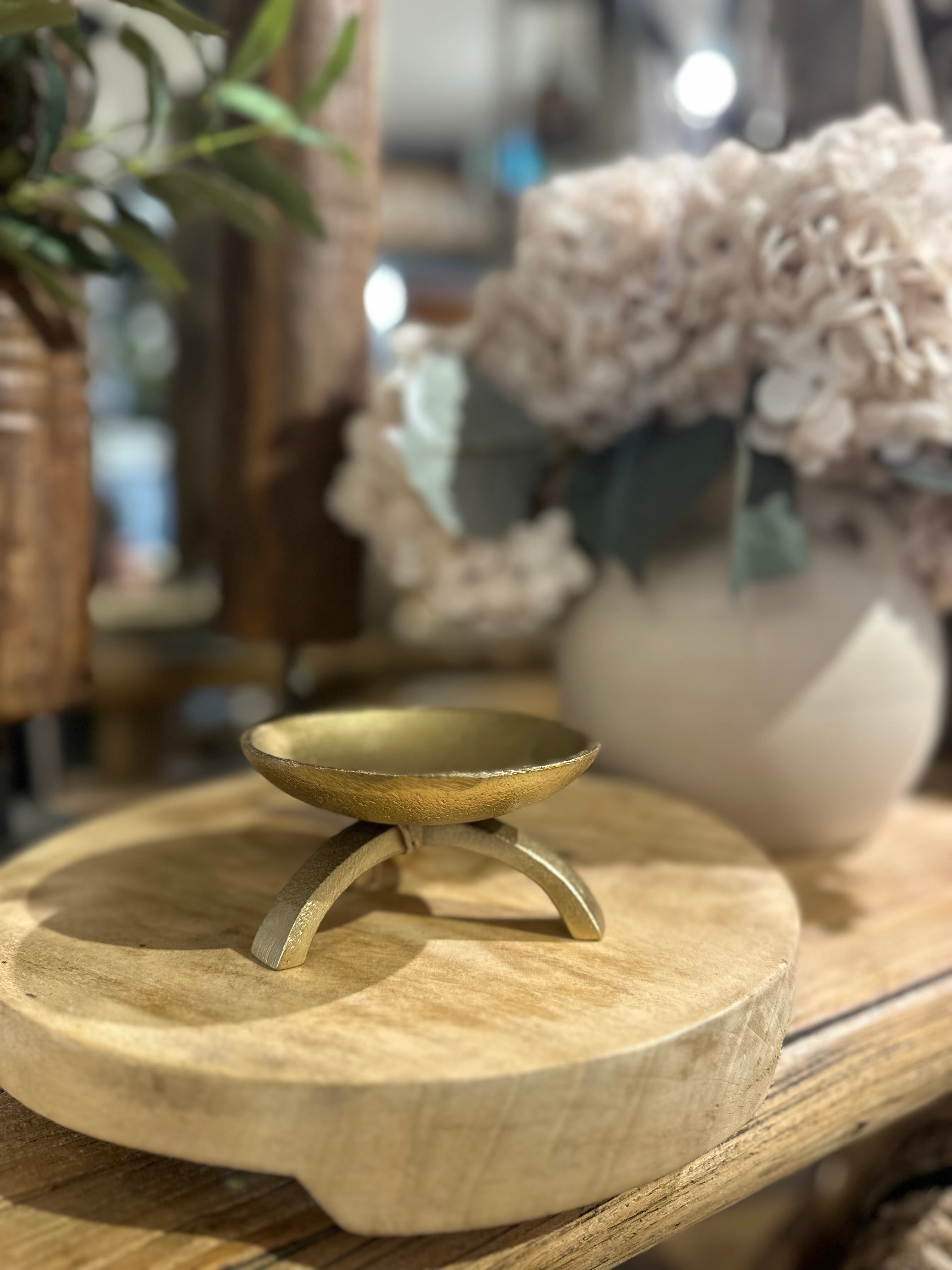 Luxe B Co- Brass Inspired Tripod Pillar Candle Holder