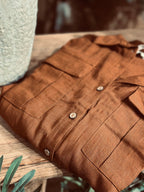 Apricot- Utility Shirt Midi Blend