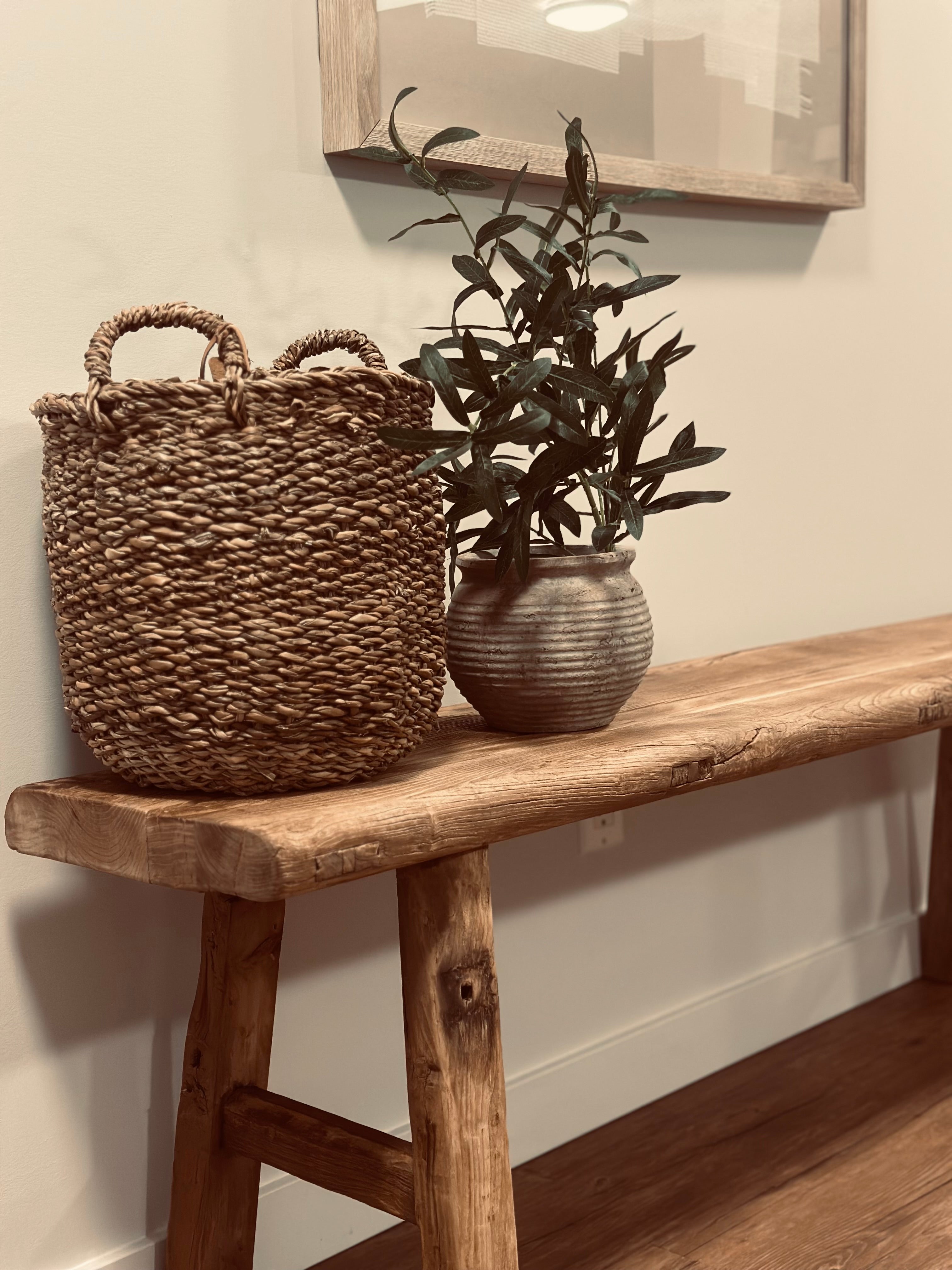 Wooden Bench 67 in, Natural
