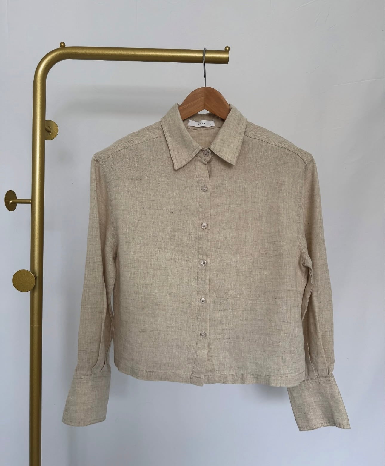 Cropped Linen Shirt