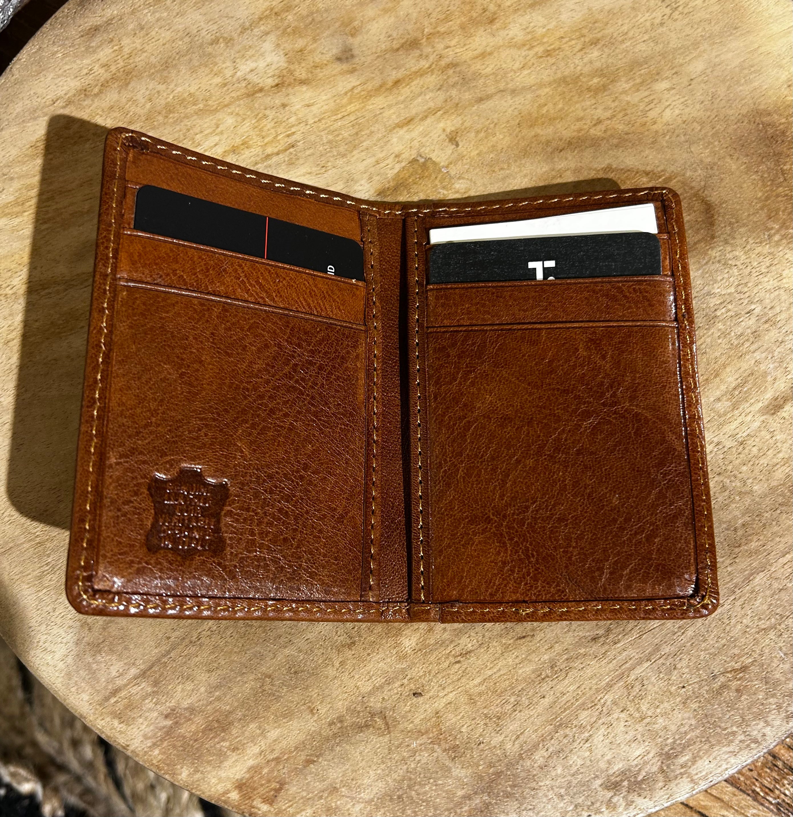 The Trend - Vertical Italian Leather Card Holder