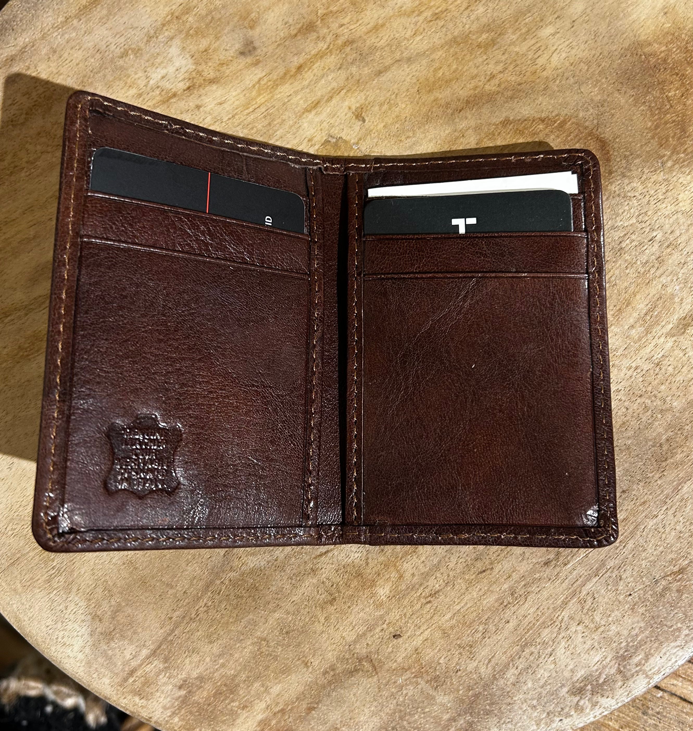 The Trend - Vertical Italian Leather Card Holder