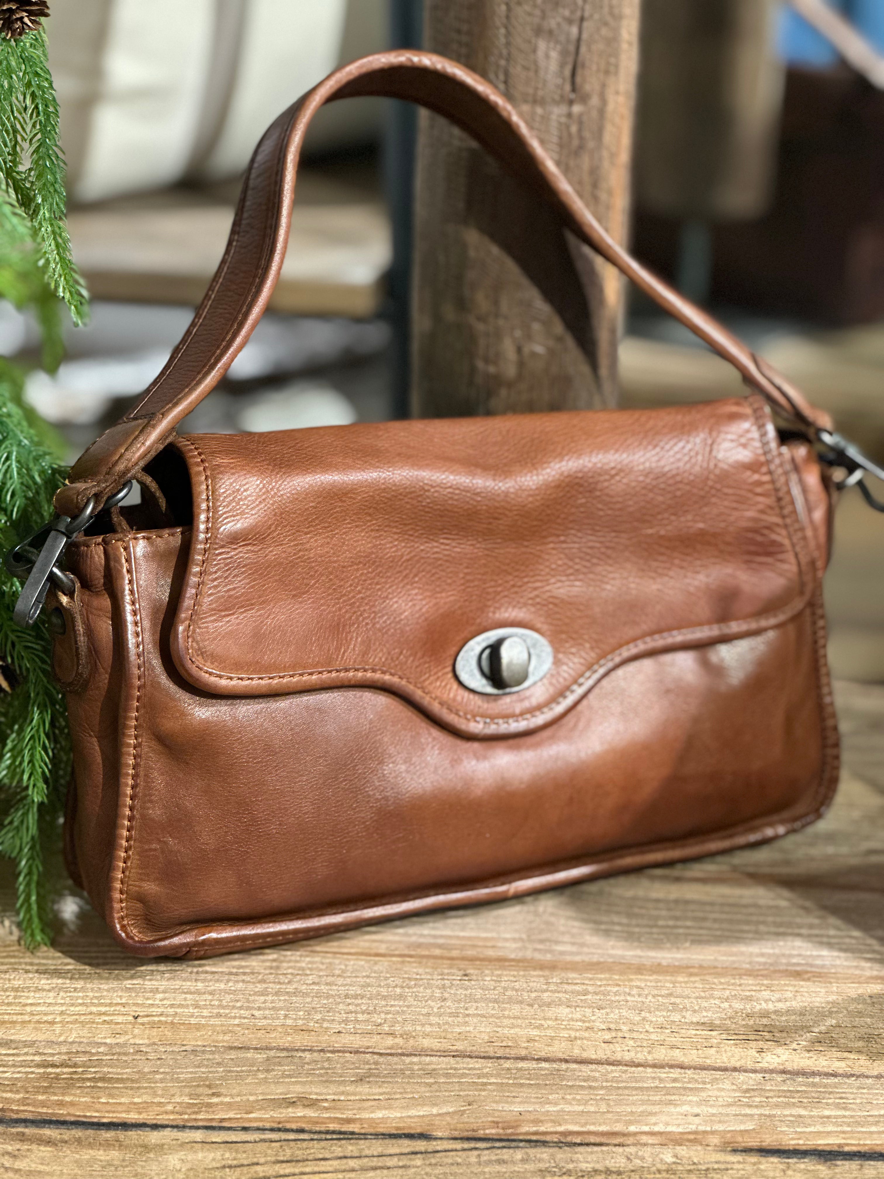 Bologne Crossbody Vintage Leather Bag.