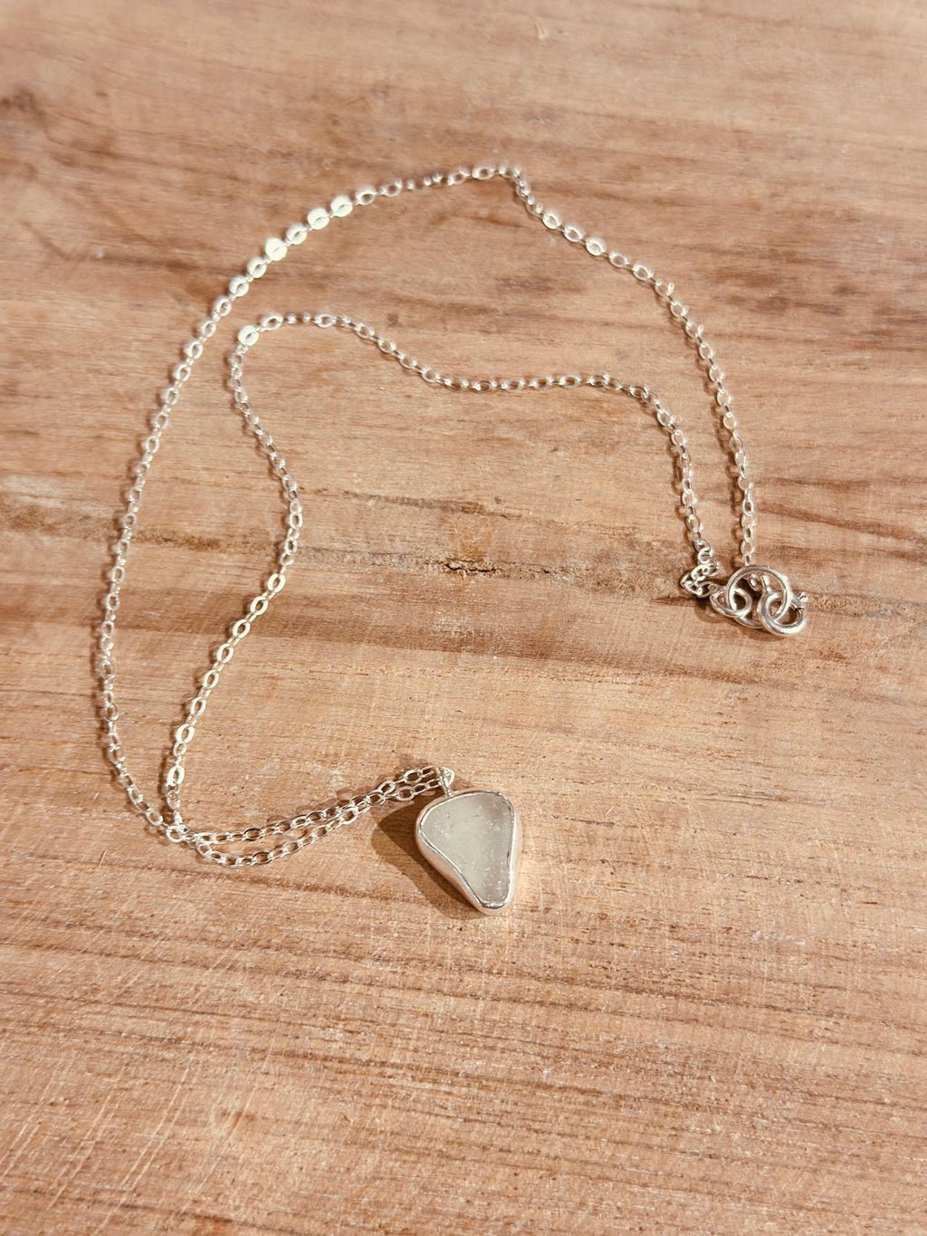 White Sea Glass Necklace