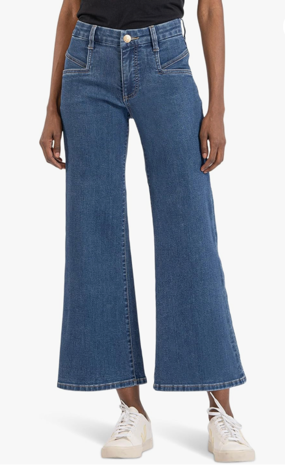 Mid Rise Meg Fab Ab Wide Leg