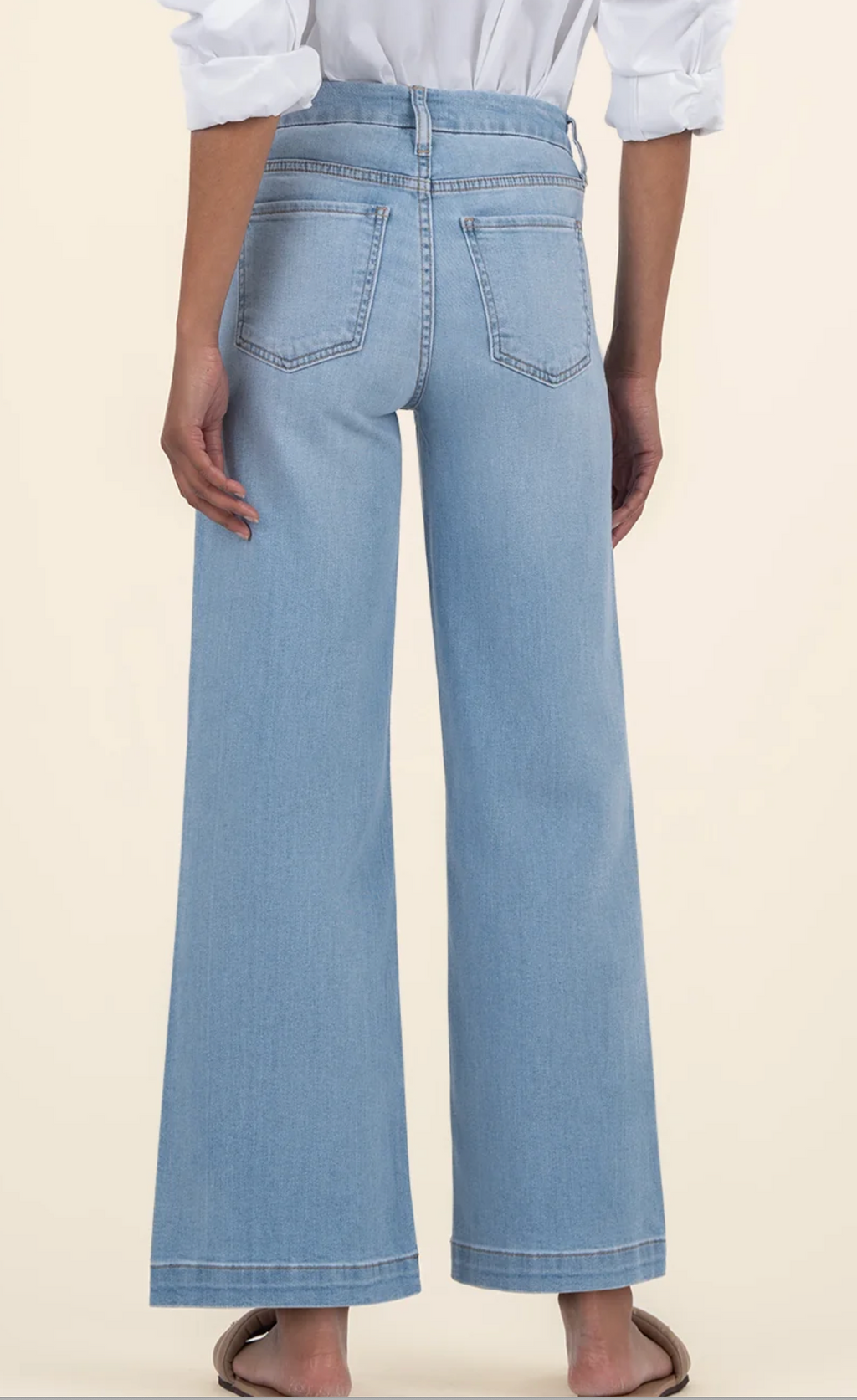 Meg High Rise Wide Leg with Patch Pockets