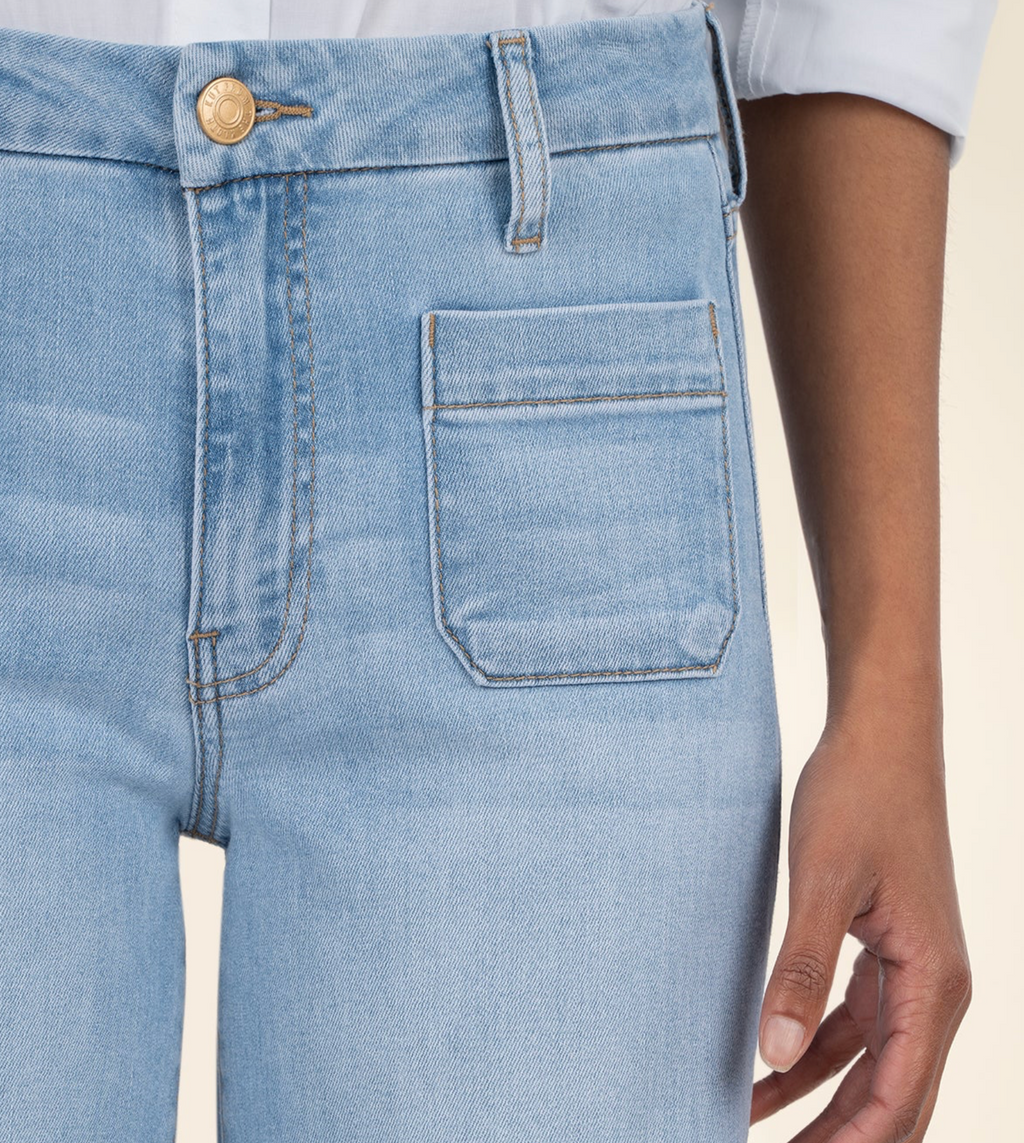 Meg High Rise Wide Leg with Patch Pockets