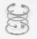 Gold Cuff Bracelet - Waterproof Bold Cuffs - Bangle Bracelet