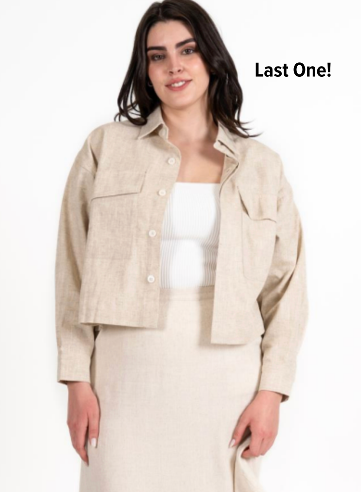 Linen Crop Jacket