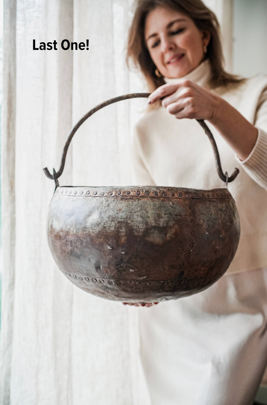 Iron Matka with Handle, Iron Basket