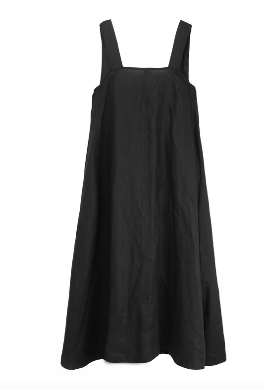 Linen Black Maxi Dress