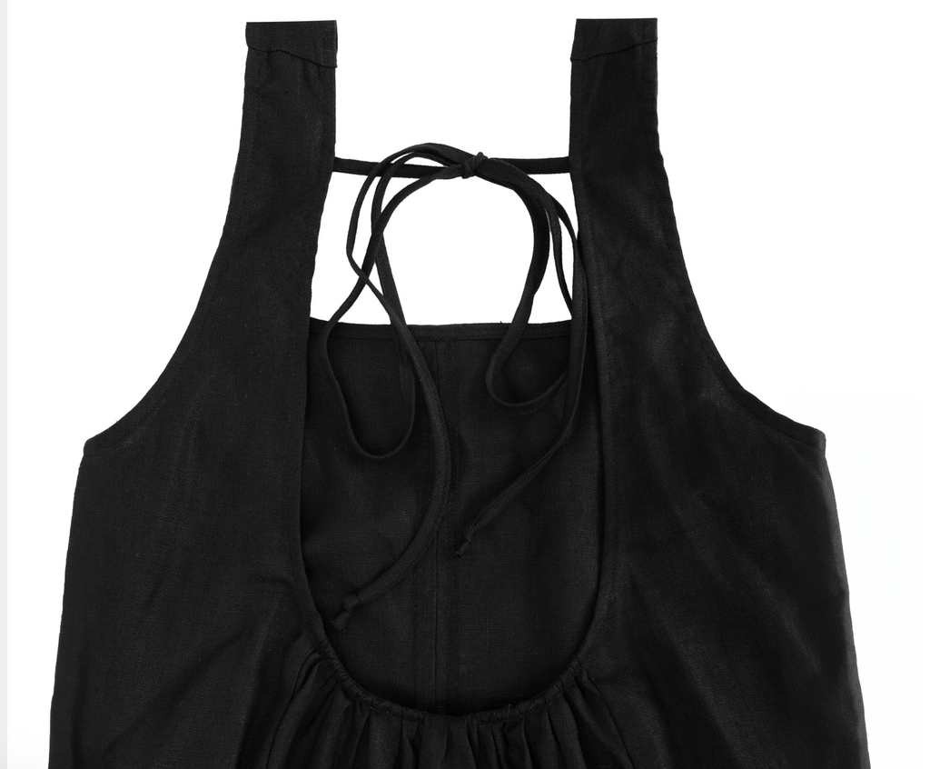Linen Black Maxi Dress