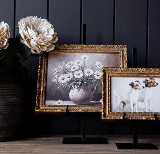 Daisy Bouquet | French Brass Gold Mould Framed Art