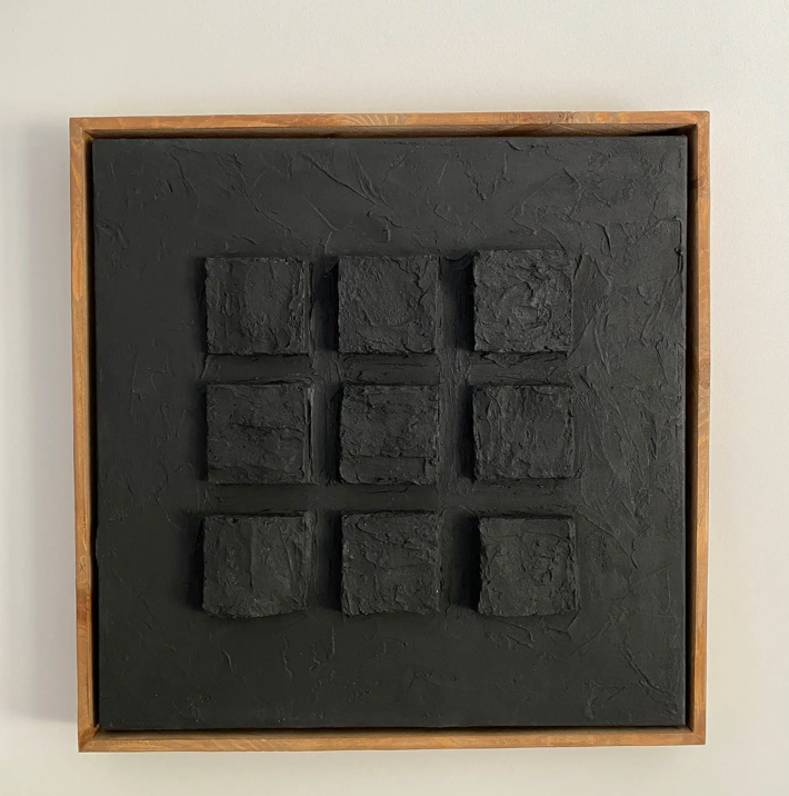 Textured plaster canvas with frame ( has to be pre-ordered )