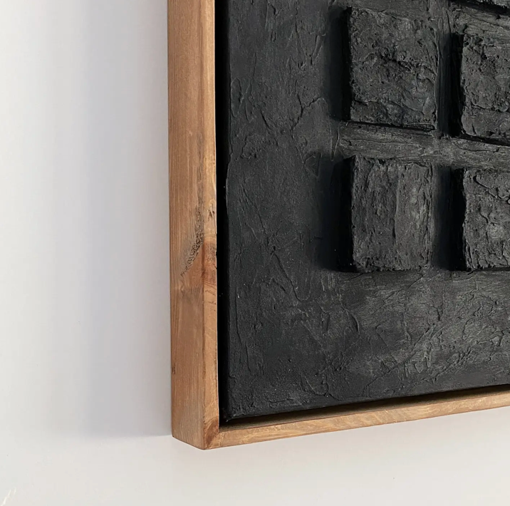 Textured plaster canvas with frame ( has to be pre-ordered )