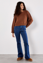 Cropped Drop Shoulder Jumper