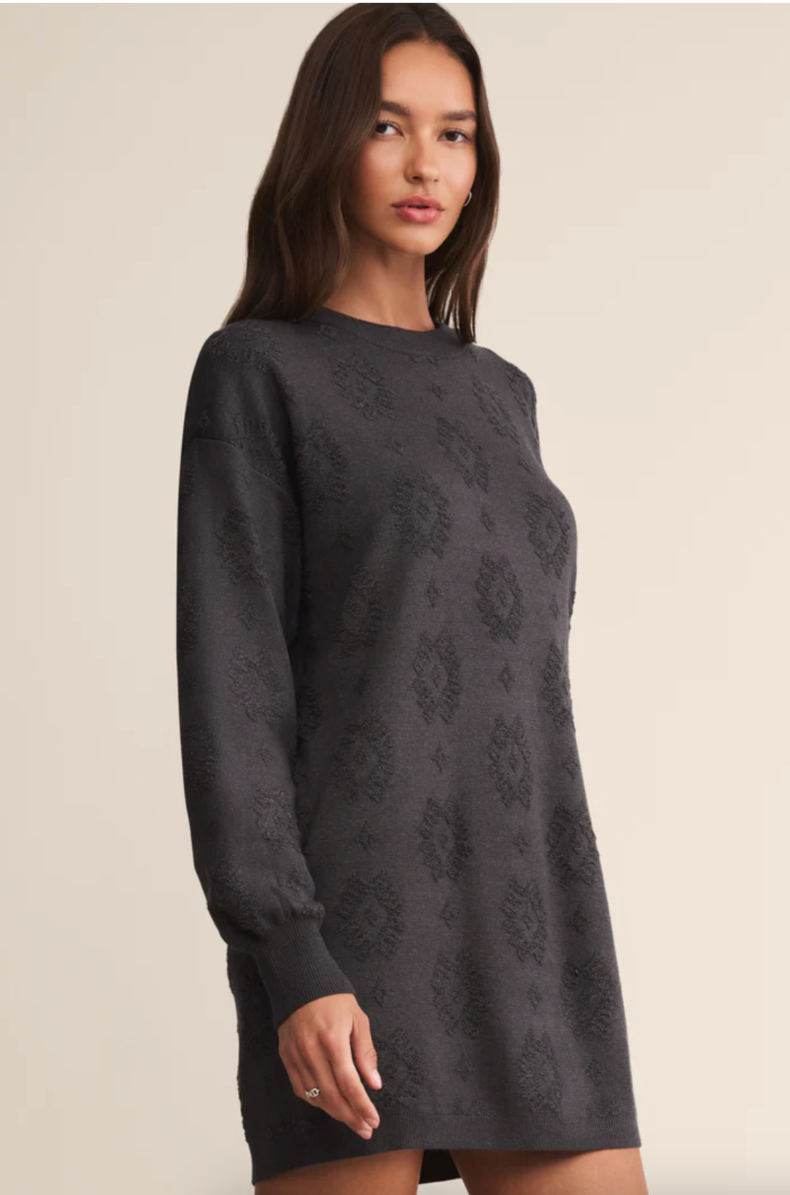 AMINA JACQUARD SWEATER DRESS