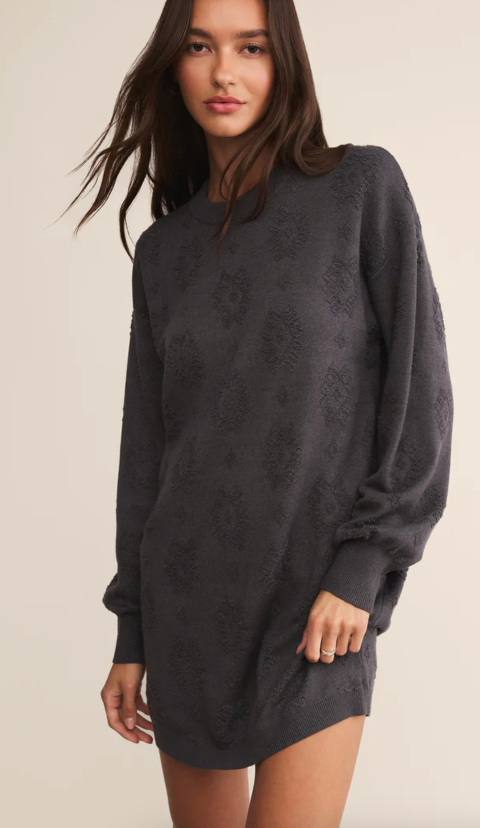 AMINA JACQUARD SWEATER DRESS
