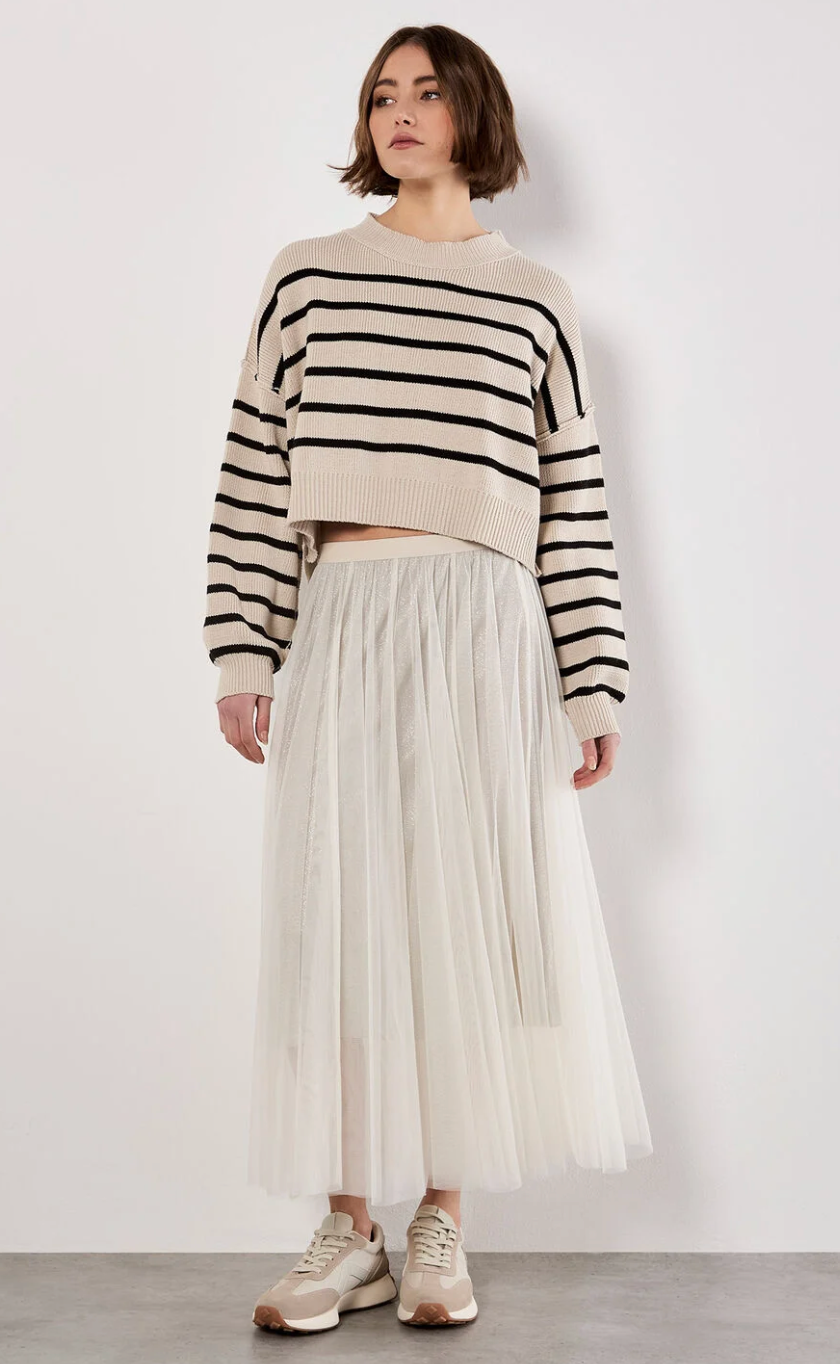 Stripe Drop Shoulder Oversized Jumper