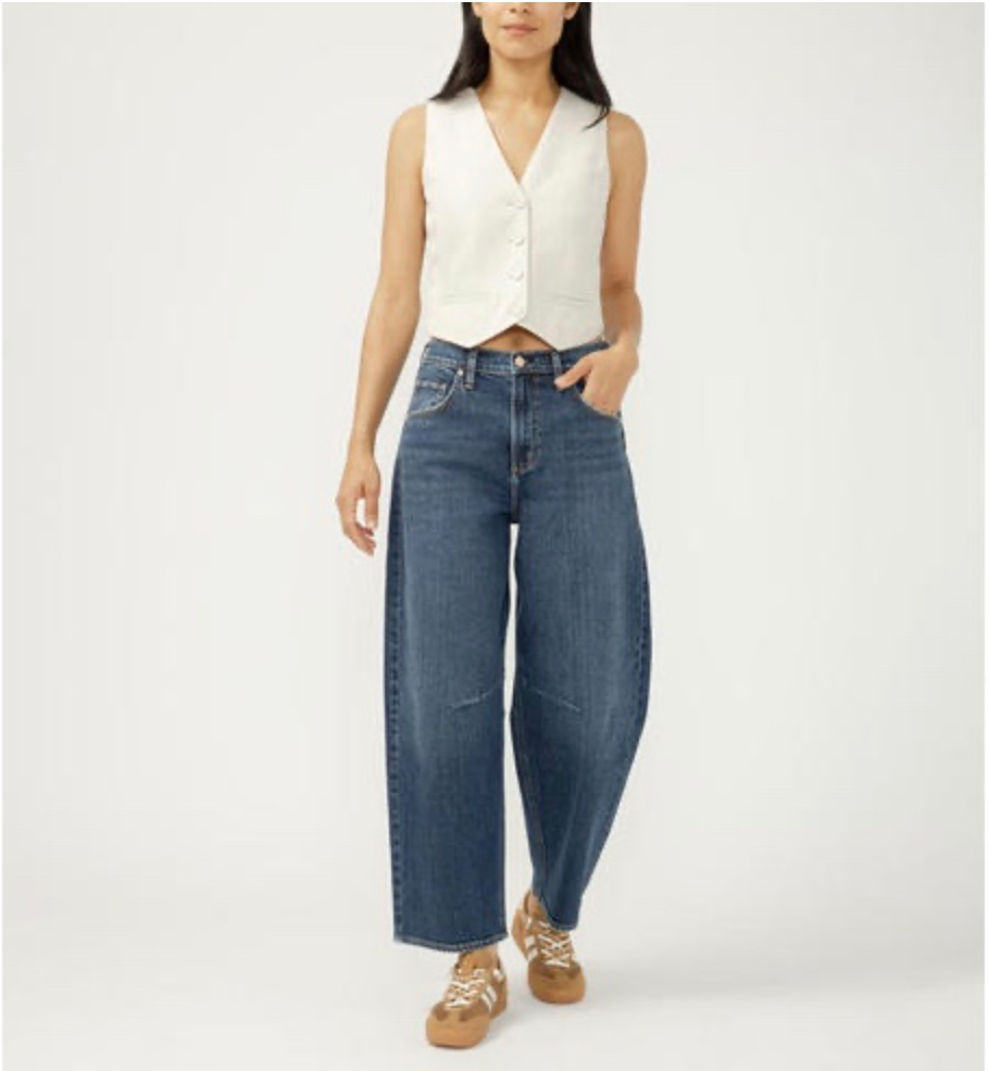 Silver Barrel Jeans