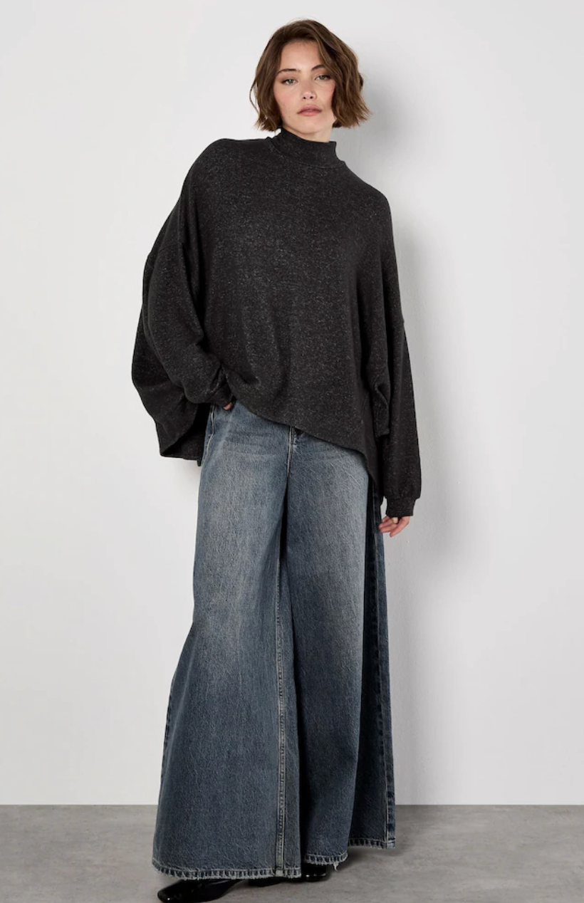 Soft Touch Mock Neck Oversized