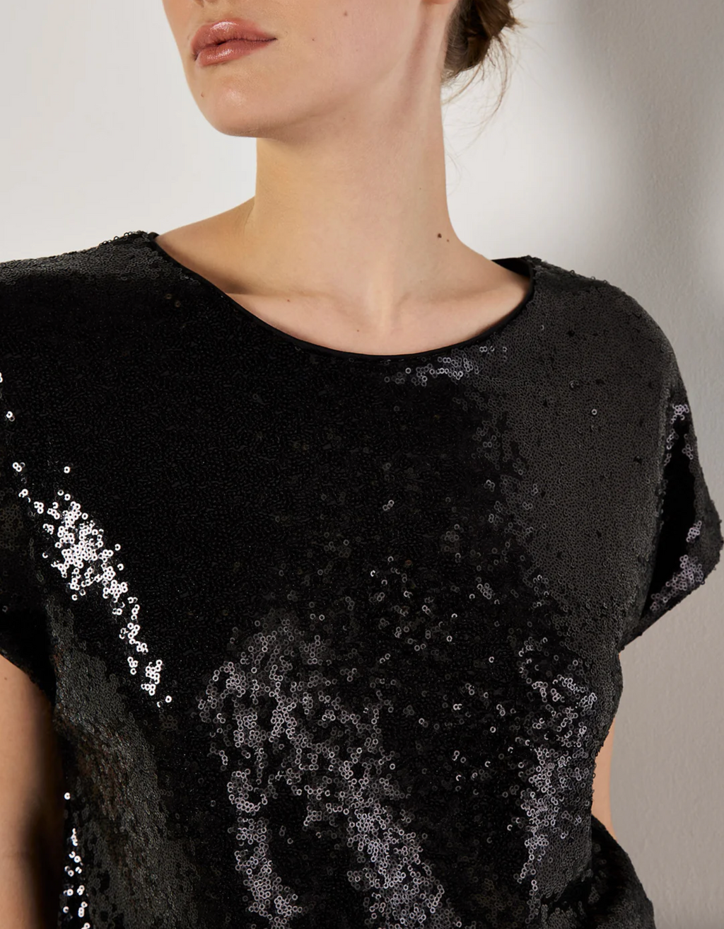 Fiat Sequins Cropped Tee.