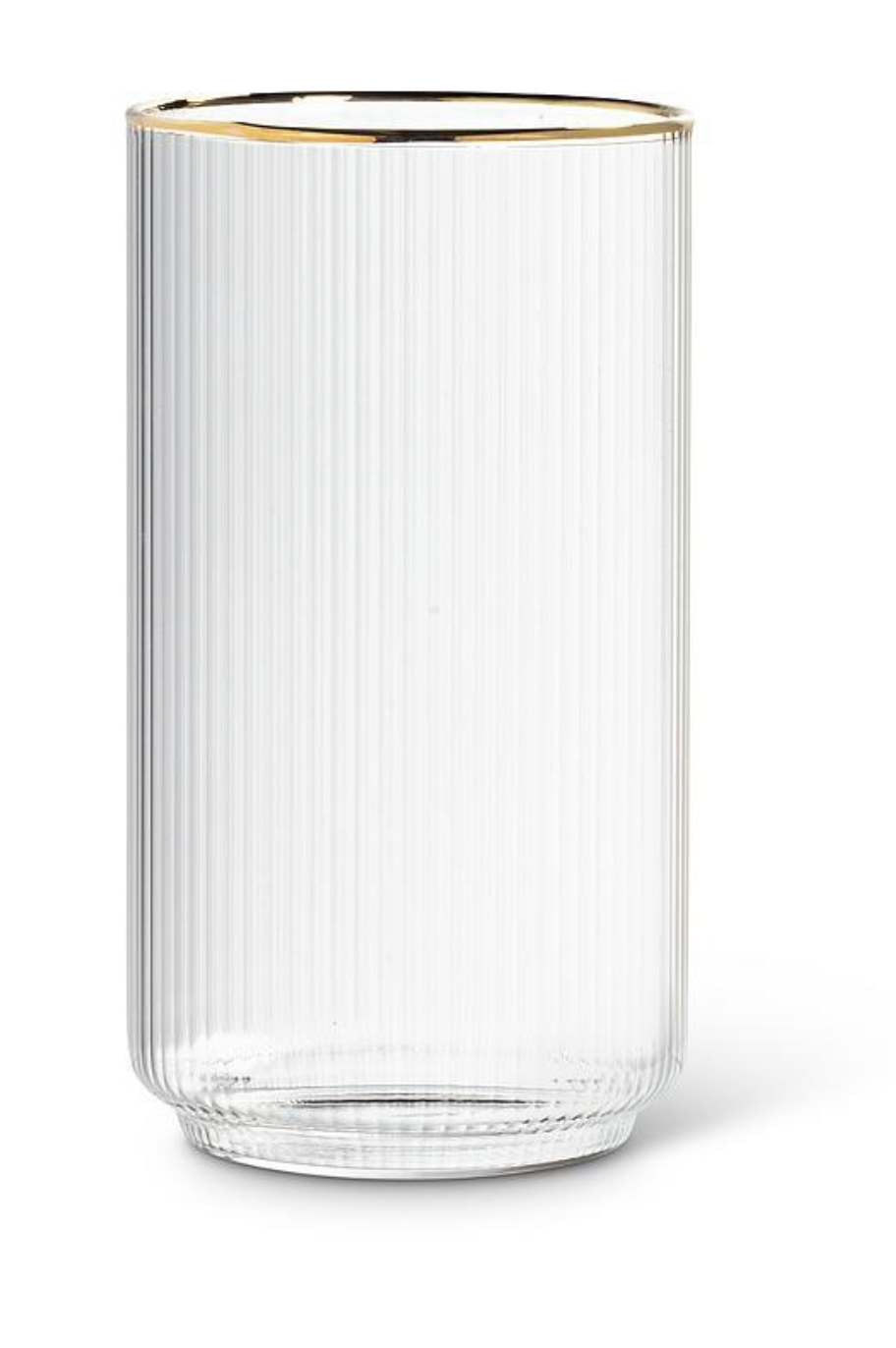 Tight Vertical Optic Highball w/ Gold Gold 18oz