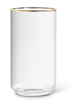 Tight Vertical Optic Highball w/ Gold Gold 18oz