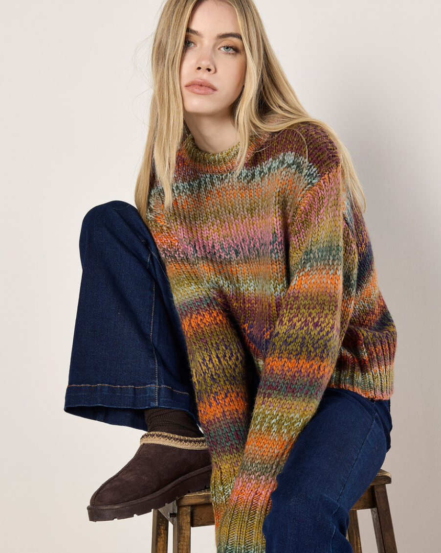 Chunky Knit Multi Color Sweater