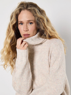 Oversized Roll Neck Tunic Sweater