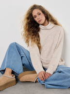 Oversized Roll Neck Tunic Sweater