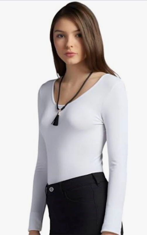 Long Sleeve Scoop Neck O/S