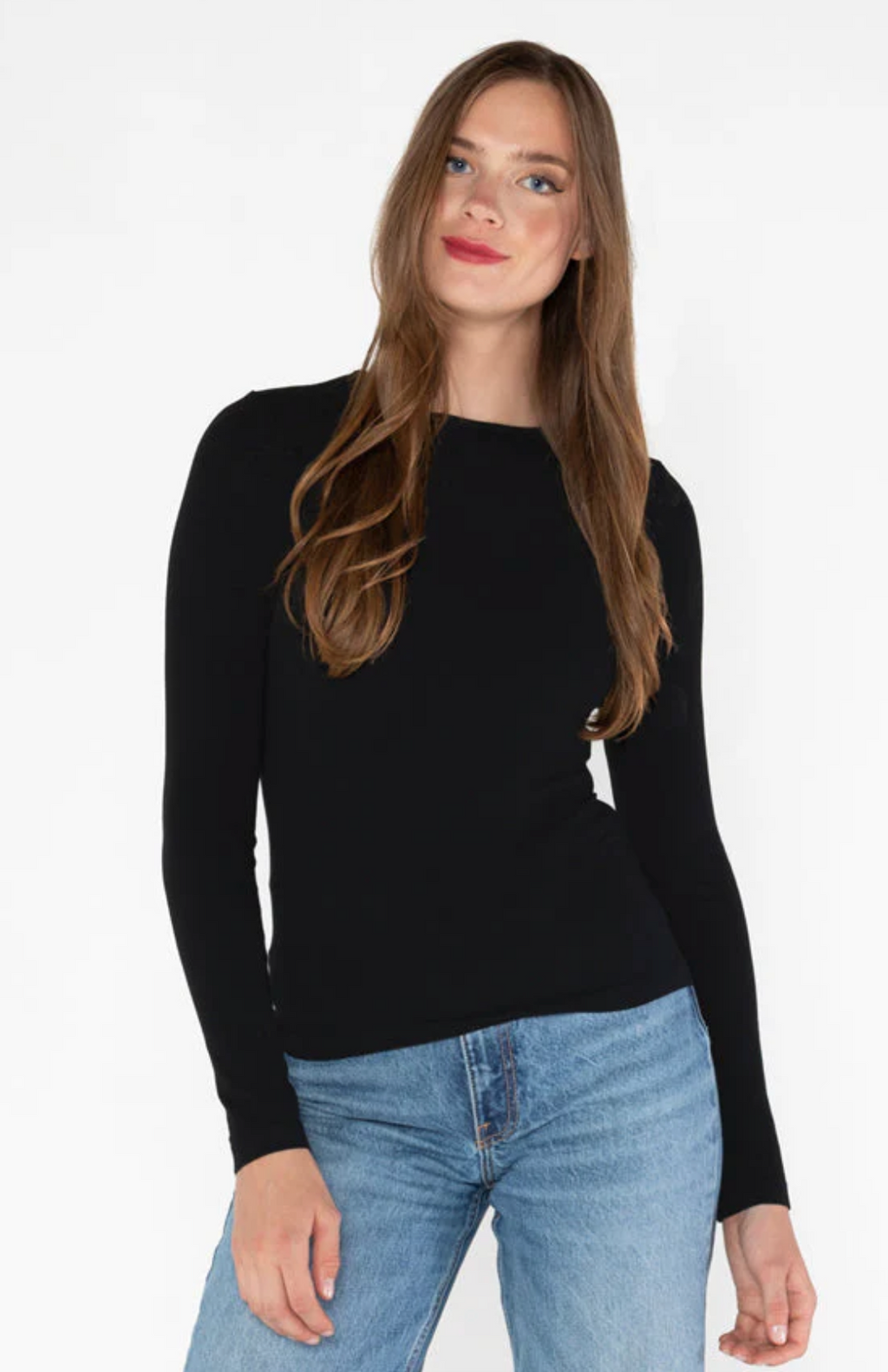 Bamboo Long Sleeve Crew Neck O/S