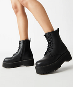 Side view of Bettyy ankle boots showing silhouette