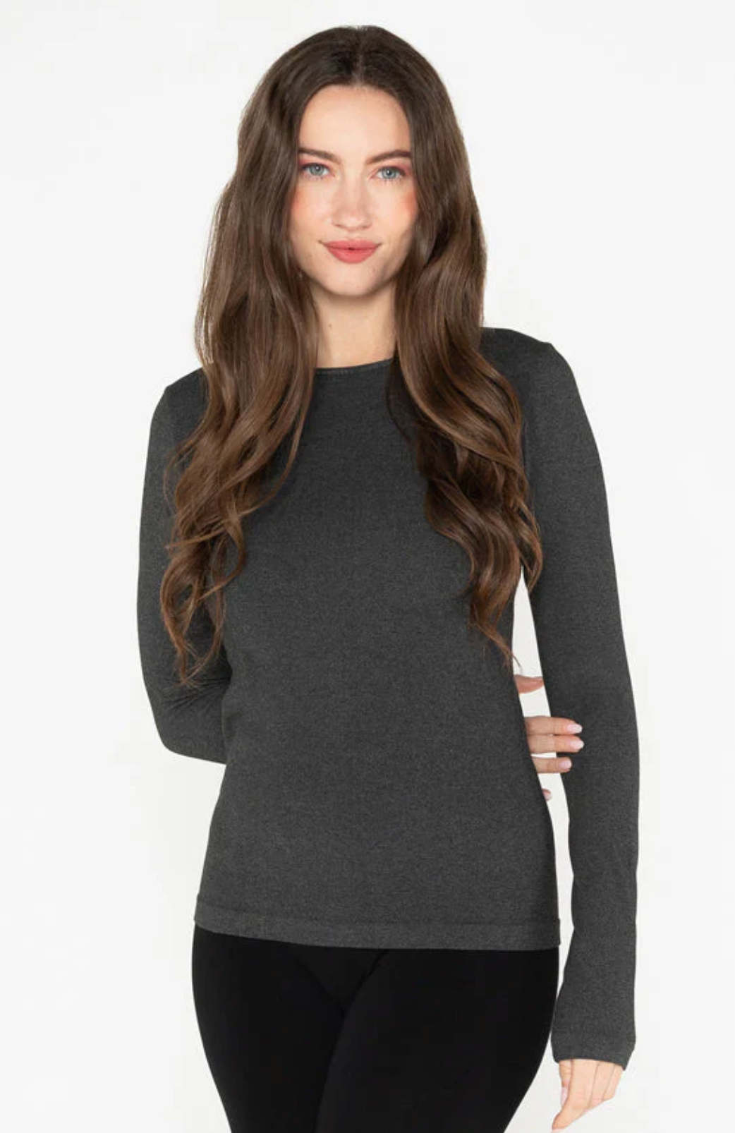 Bamboo Long Sleeve Crew Neck O/S