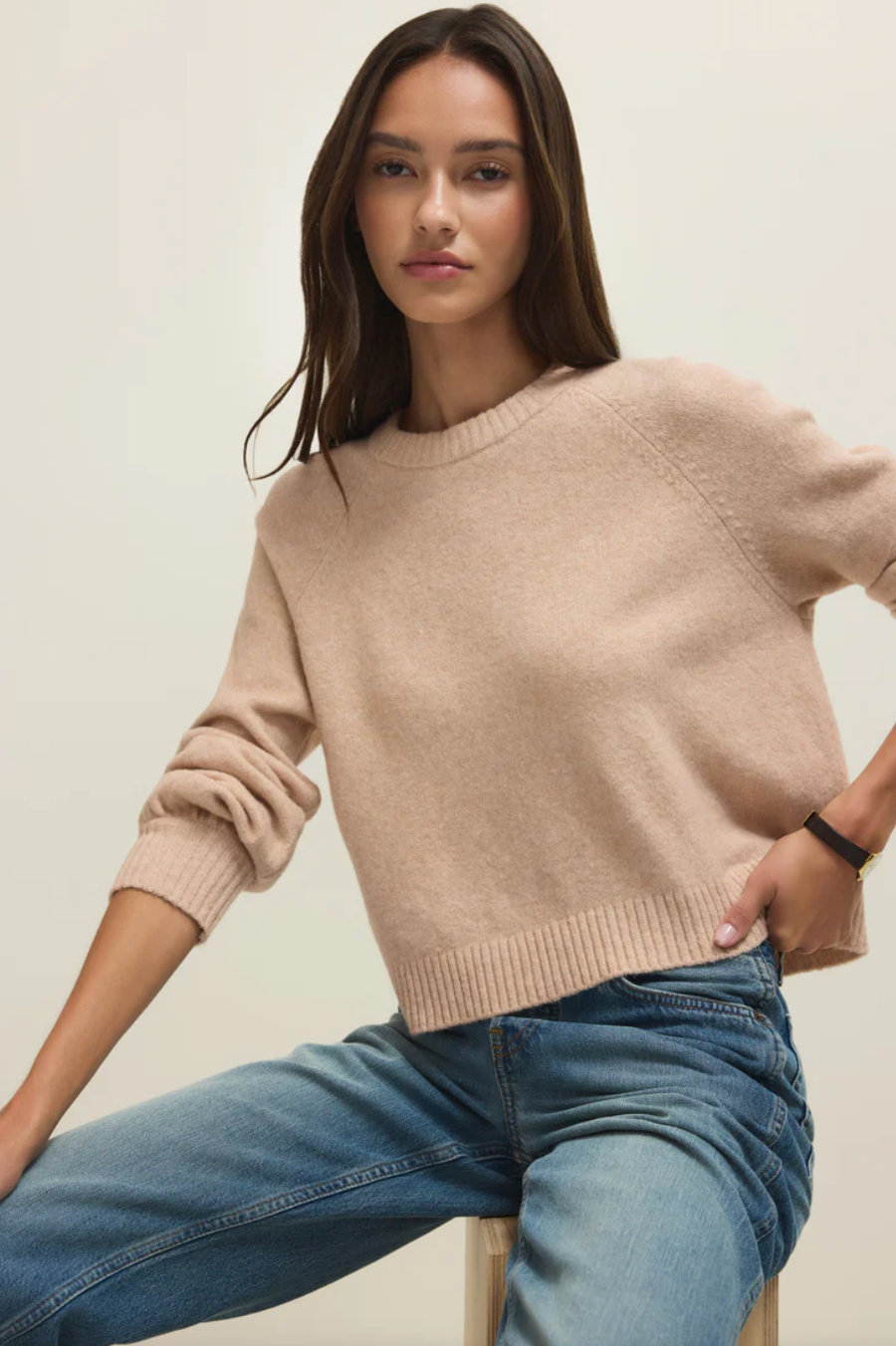 ZSupply-Coming Up Cozy Sweater-Light Camel