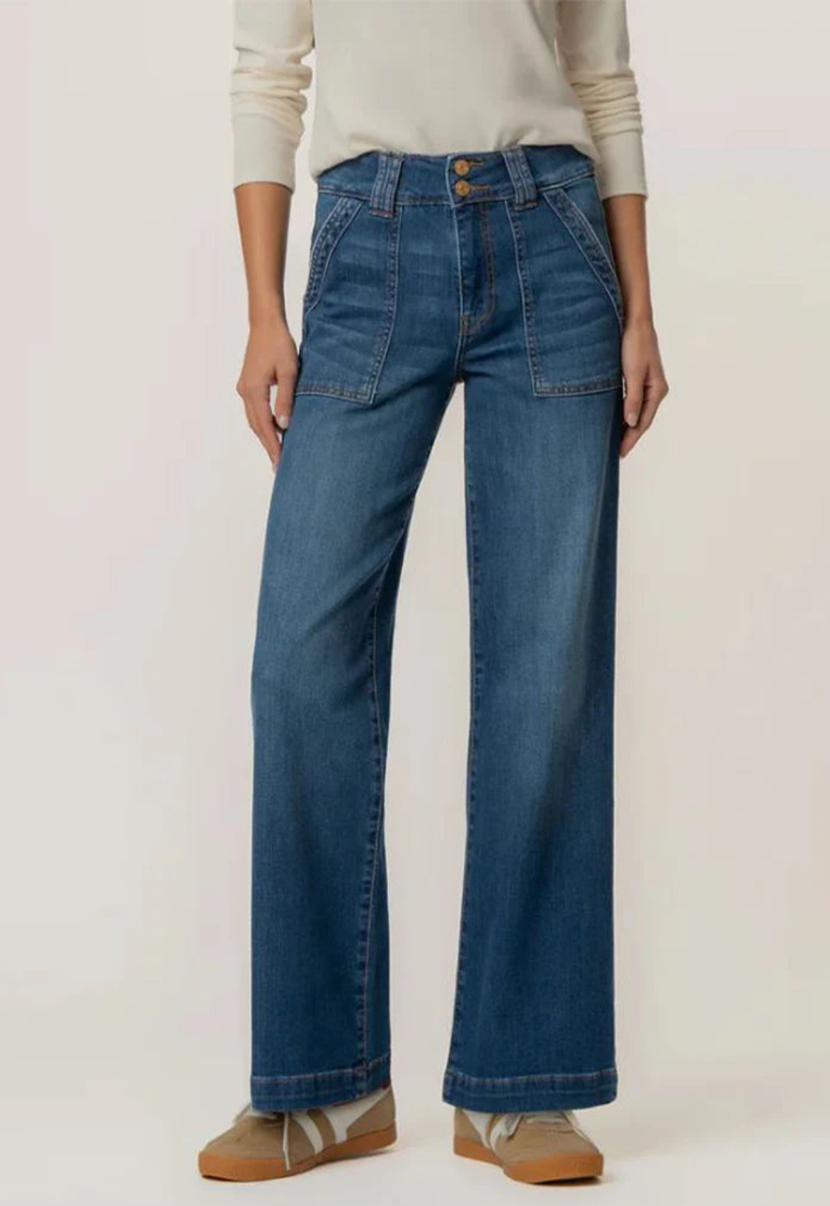 Jodi High Rise Straight Leg Porkchop Frt. Pkts.