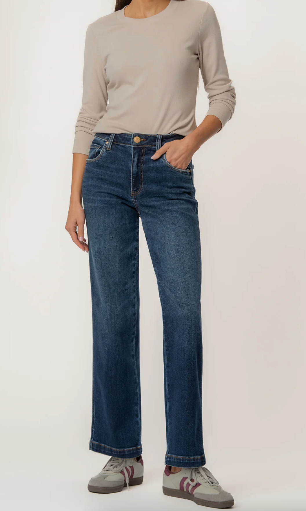 Pattie High Rise Straight Leg-Bck