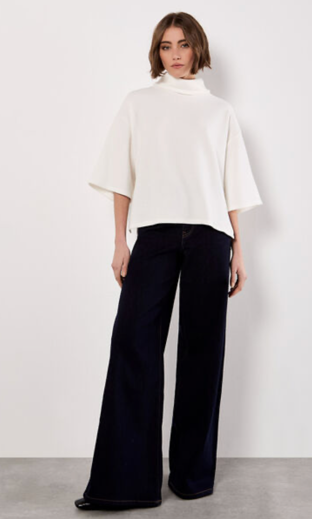 Waffle Crew Neck Btn Detail Top