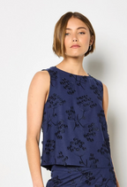 Dandellion Embroidered Linen Top