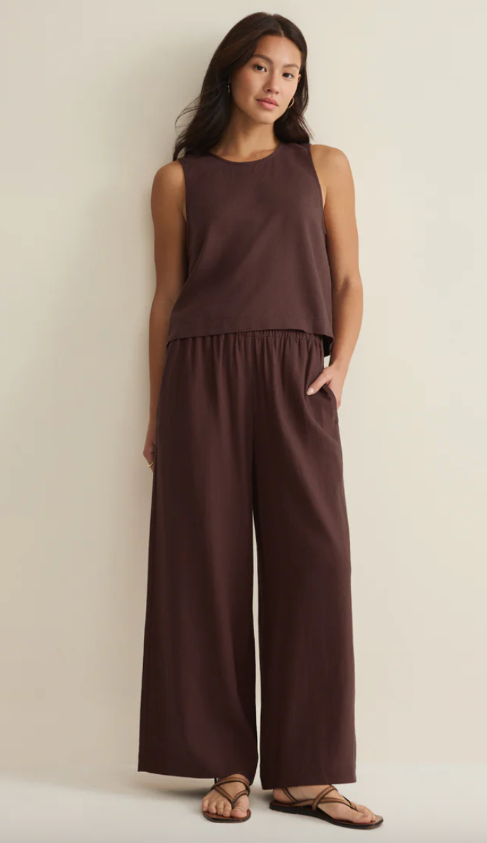 Sloane Linen Cropped Tank