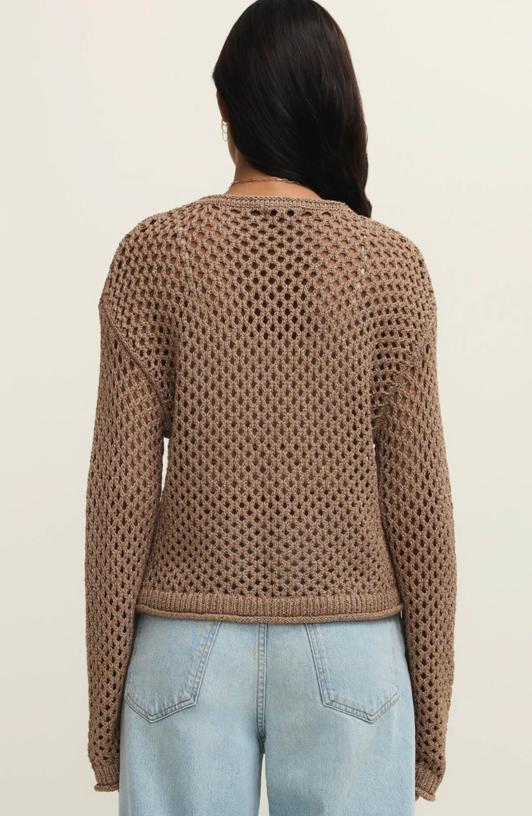 Cala Shimmer Crochet Sweater