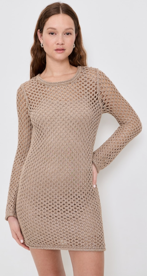 Calabria Shimmer Crochet Dress