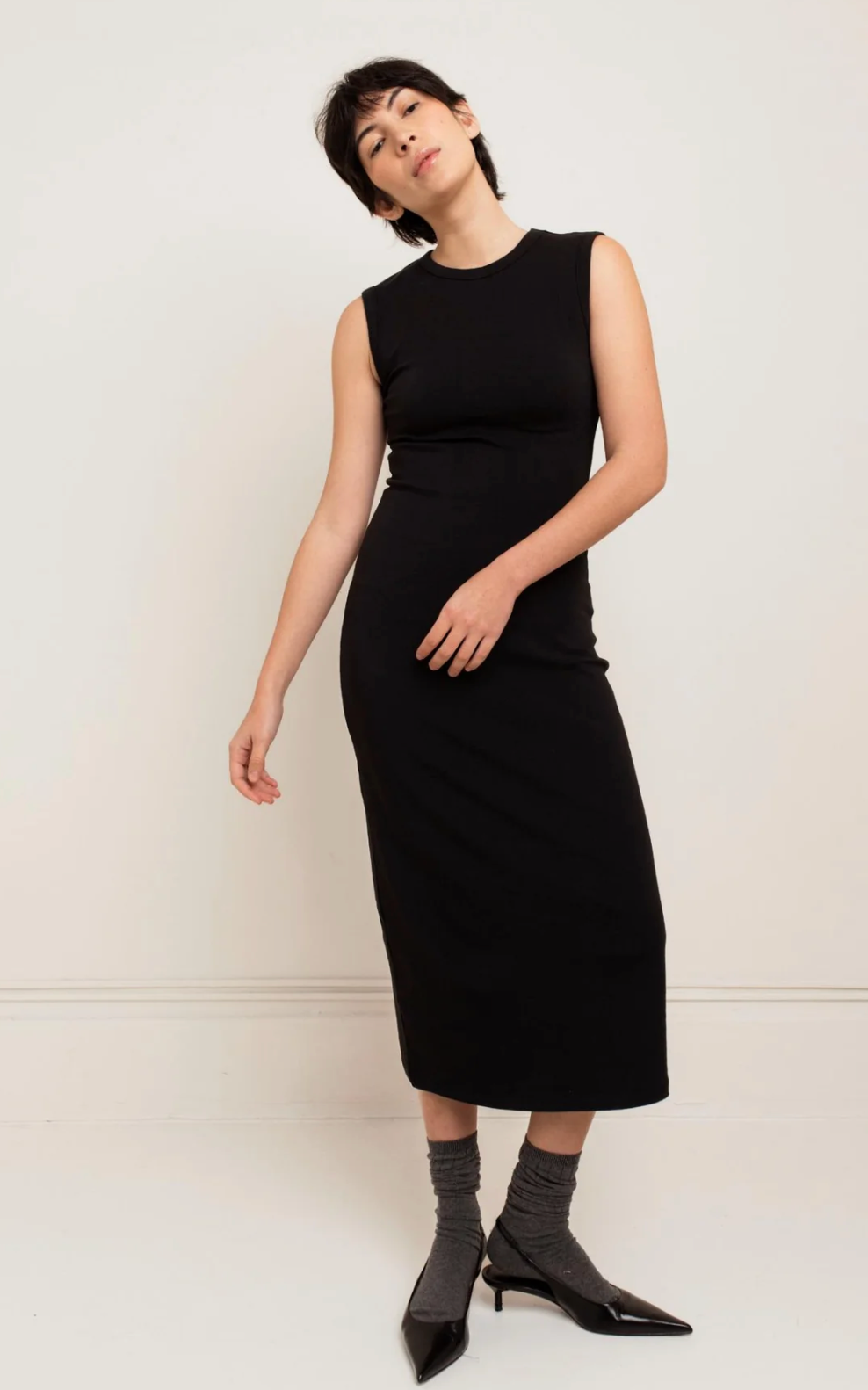 Paper Label-Rynn Tank Dress-Black