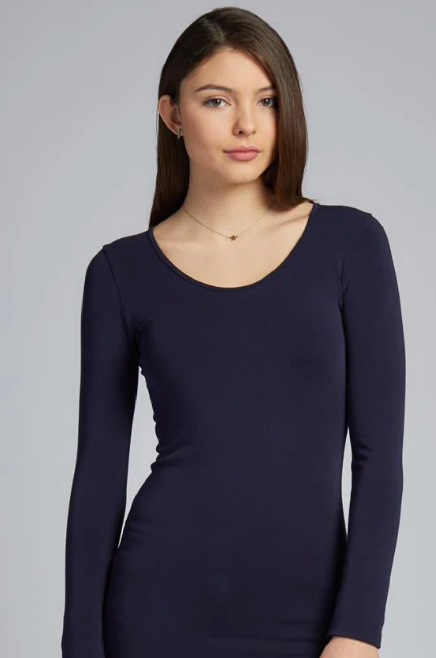 C'est Moi - Long Sleeve Scoop Neck O/S