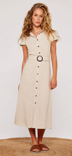 Apricot - S/Less belted shirt midi dress