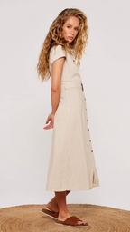 Apricot - S/Less belted shirt midi dress