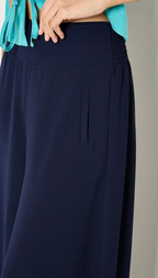 Apricot - Big Waistband Fluid Wide Leg Trouser